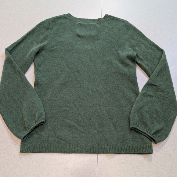100% Cashmere Old Navy Women's Green Crew Neck Sweater - Picture 4 of 5